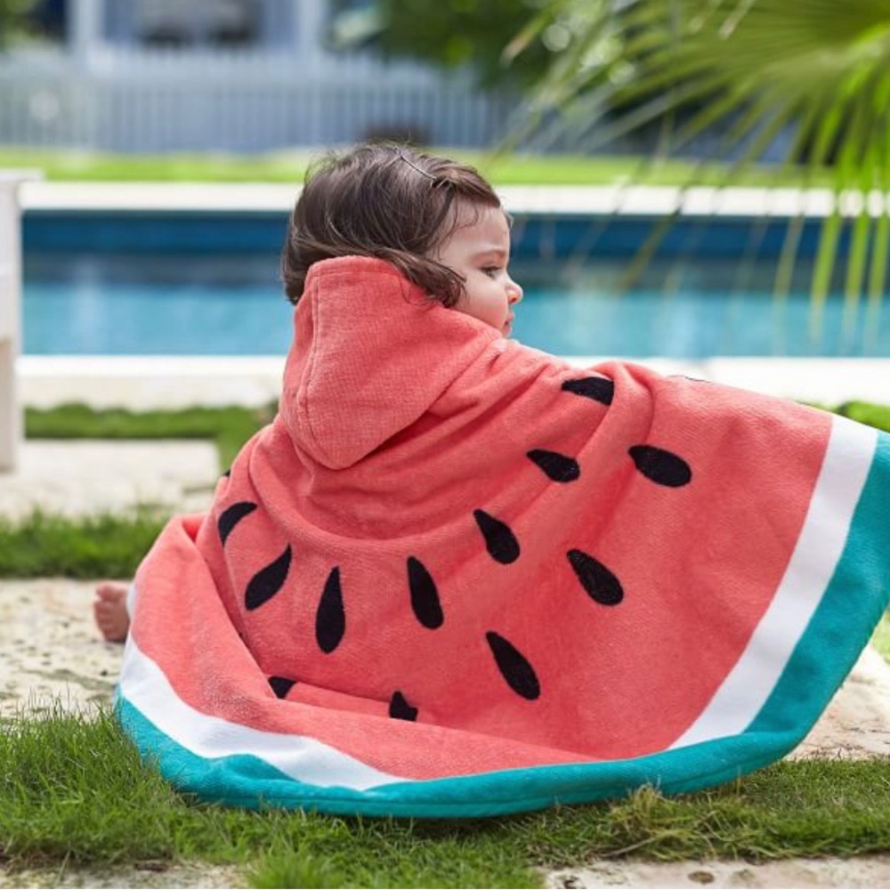 Pottery Barn Kids Baby Hooded Watermelon Towel 🍉